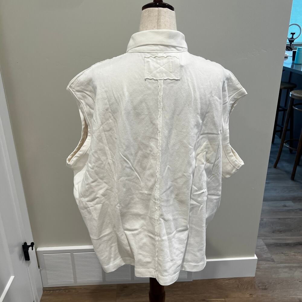 FREE PEOPLE Women's We The Free Keep On Polo Size XS In Ivory - Picture 4 of 11
